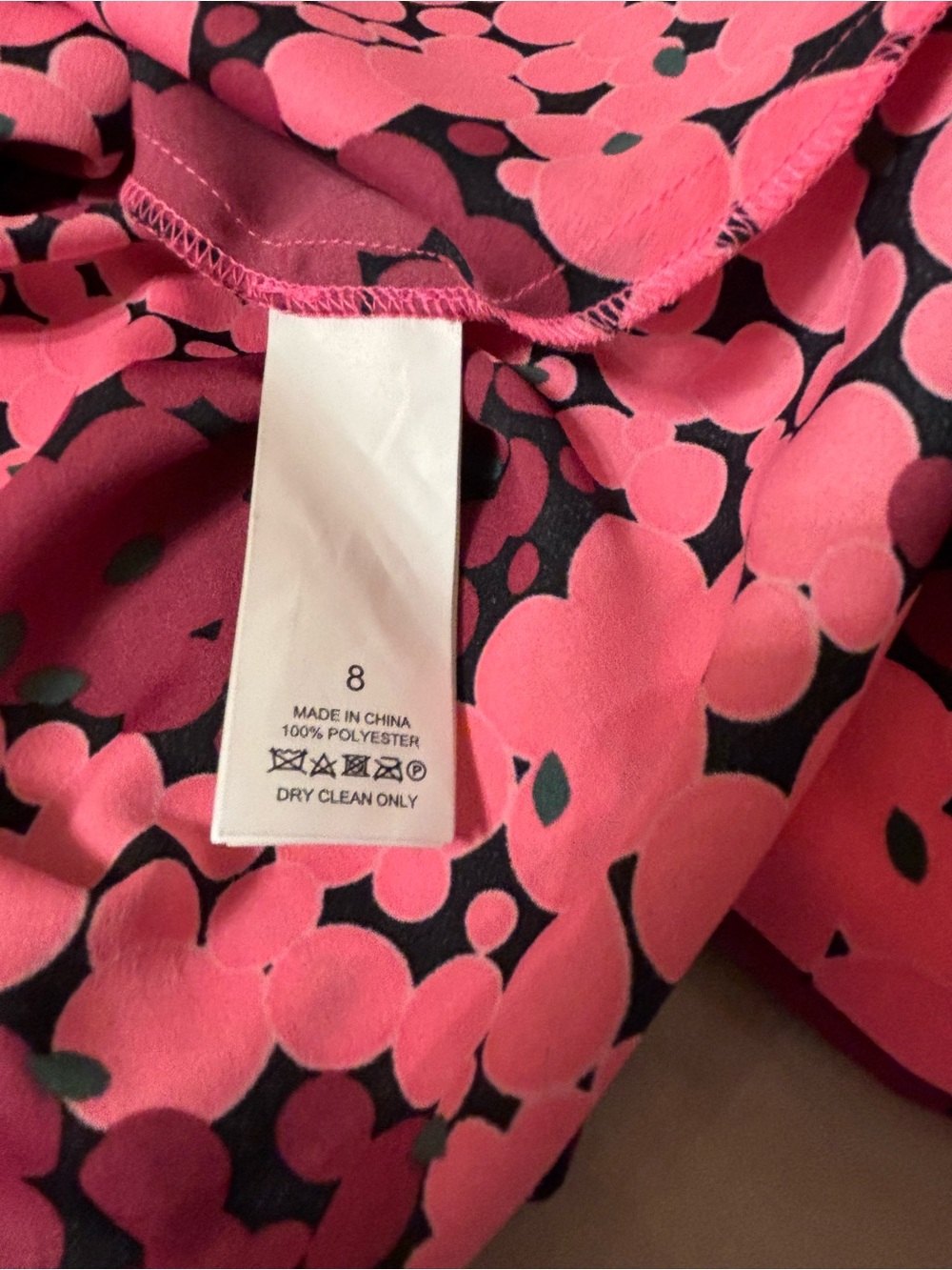 Kate Spade Bubble Dot Smocked Shirt Dress In Rhubarb Jam size 8 - Picture 4 of 8